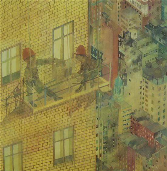 Leonard Rosoman (1913-2012) The Back Drop, New York 64 x 62cm